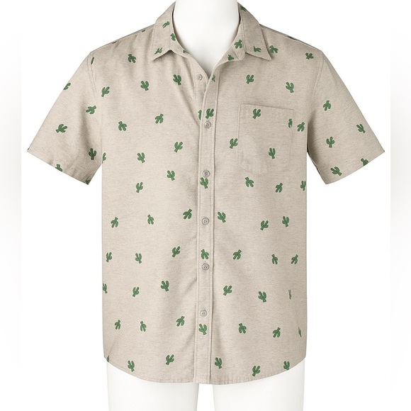 Molokai Surf Co. Gray Cactus Button Down - Size XXL - Picture 1 of 6